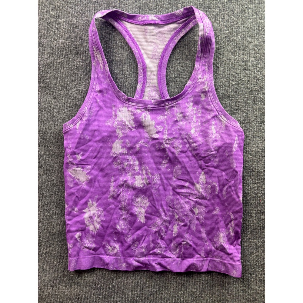 Lululemon Swiftly Tech Tank Top Women 6 Purple Racerback 2.0 Abstract Print